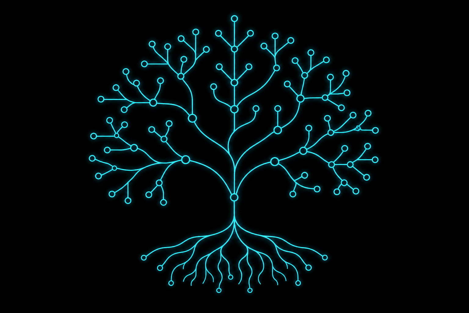 Branching model lineage tree icon