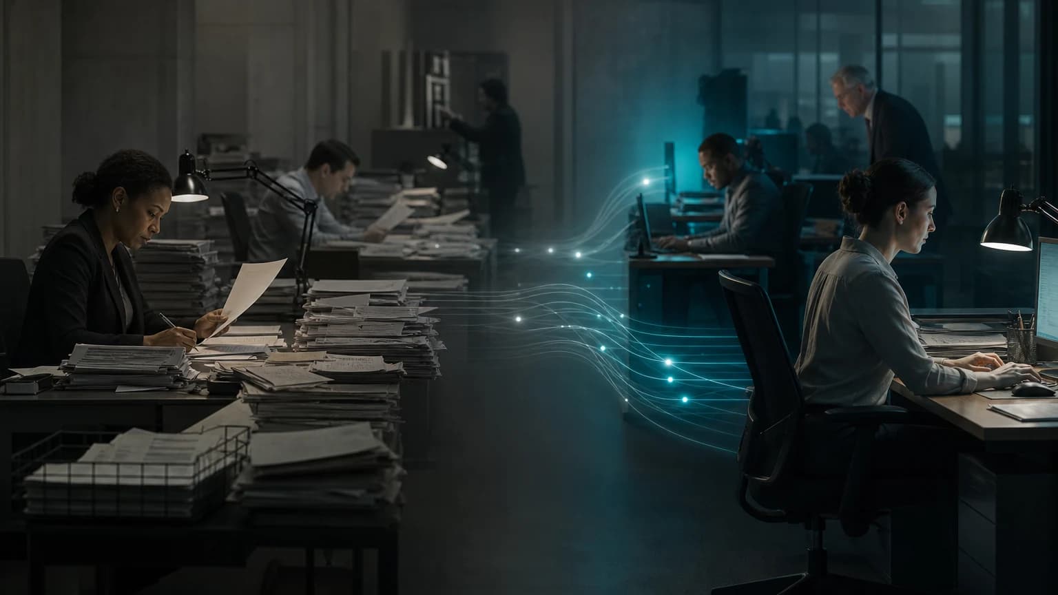 An editorial scene for U.S. Department of the Treasury, Bureau of the Fiscal Service contrasts review payment and bank information through existing fraud processes. with scores and prioritizes potentially fraudulent treasury checks in near real time. in the near-real-time machine-learning prioritization of potentially fraudulent treasury checks workflow.